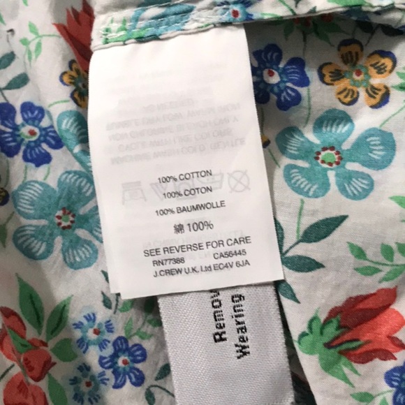 J.Crew Size 2 Liberty Of London Edenham Floral Blouse Pullover Puff Sleeve Boho‎ - Picture 6 of 8